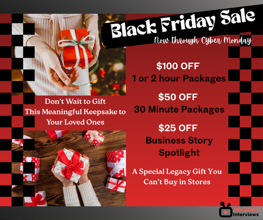 A Meaningful Gift You Can’t Buy in a Store, Black Friday Savings Are Here